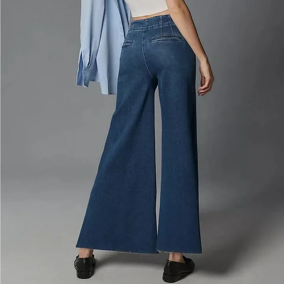 Pilcro NWT A-Line Trapeze High-Rise Wide-Leg Jeans Size 28 Anthropolgie - Picture 4 of 16